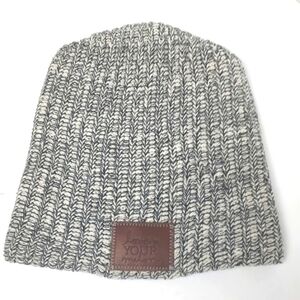 Love Your Melon Beanie Black and White Knit